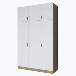 Hanah Home Armario BA104 - 2420 Nogal y Blanco